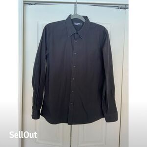 Paul Jones Men's Black Long Sleeve Dress Shirt Size M Classic Fit